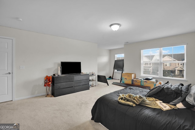 view of carpeted bedroom