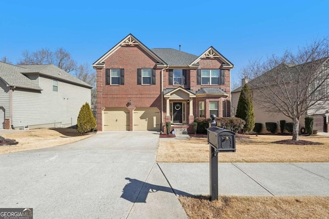 view of front of home featuring a garage