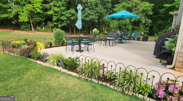 128 Lavender Way Lot 75, Mcdonough, GA 30252 - view of patio / terrace featuring outdoor dining area and a grill
