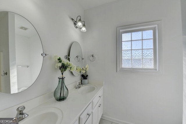 bathroom with vanity