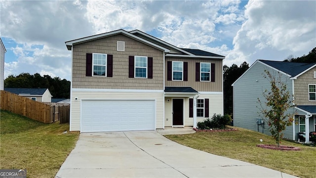 720 Dove Tree Ln, Social Circle, GA 30025 - front facade featuring a garage and a front yard