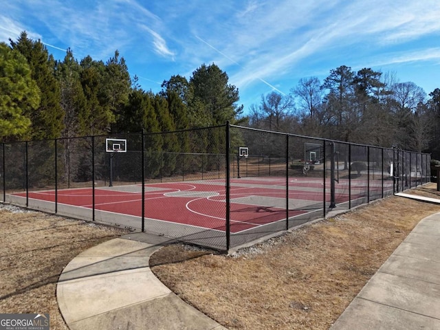 view of basketball court