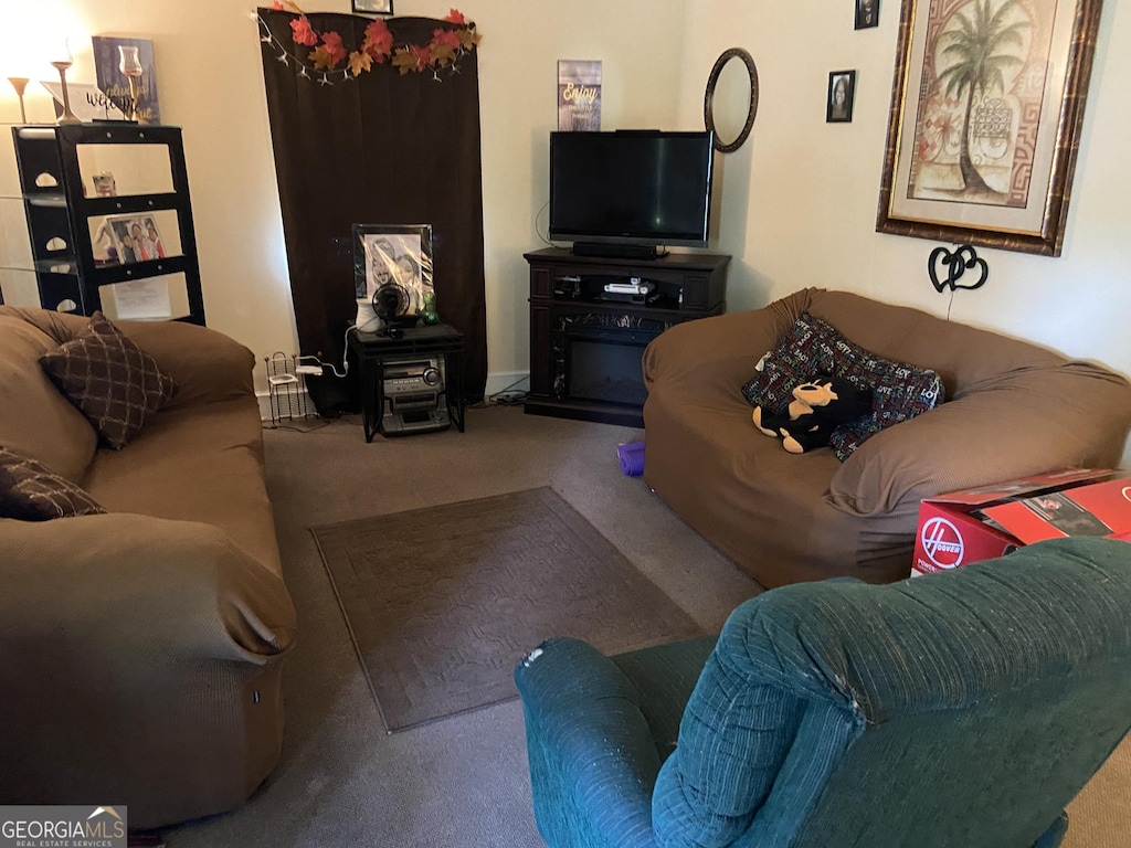 view of carpeted living room