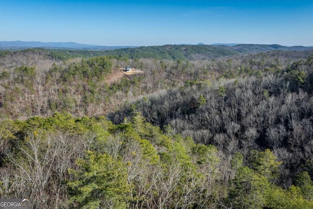 drone / aerial view with a mountain view