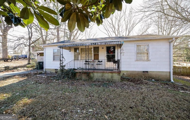 view of front of home featuring a porch