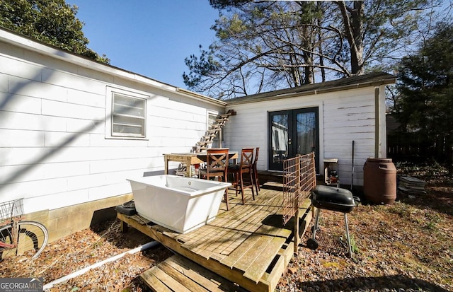 deck with grilling area