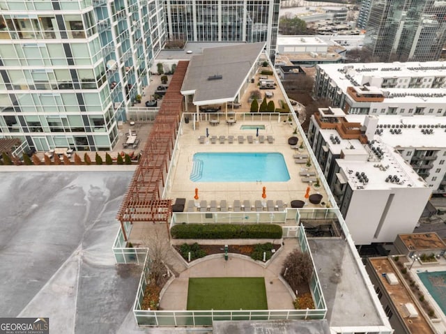 birds eye view of property