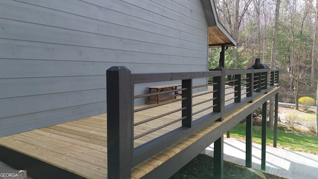 view of wooden terrace