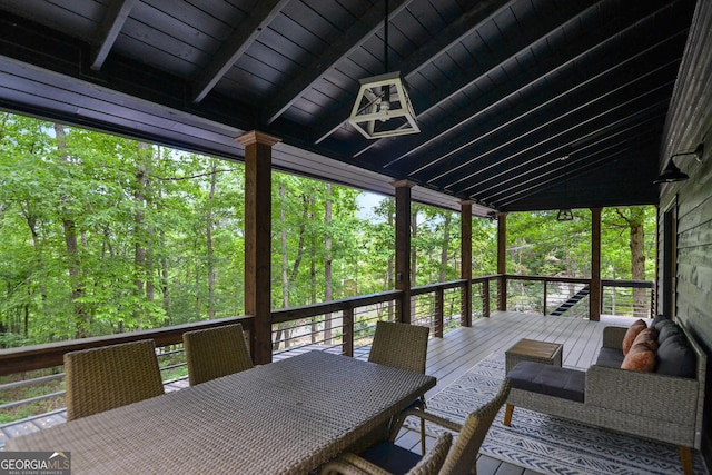 view of wooden deck