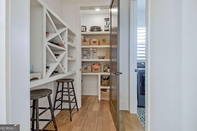 pantry featuring washer / clothes dryer