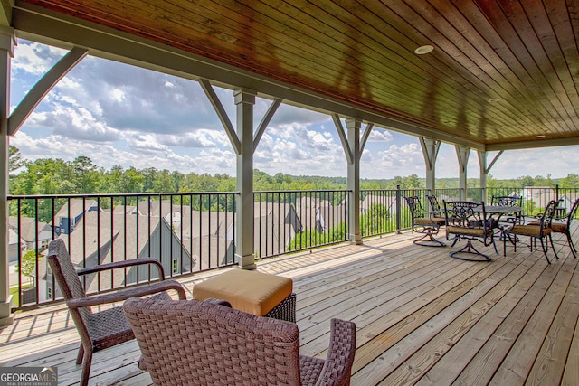 view of wooden deck