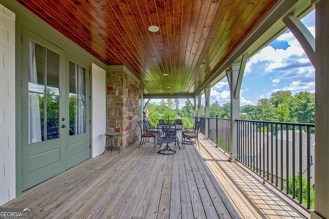 view of wooden deck