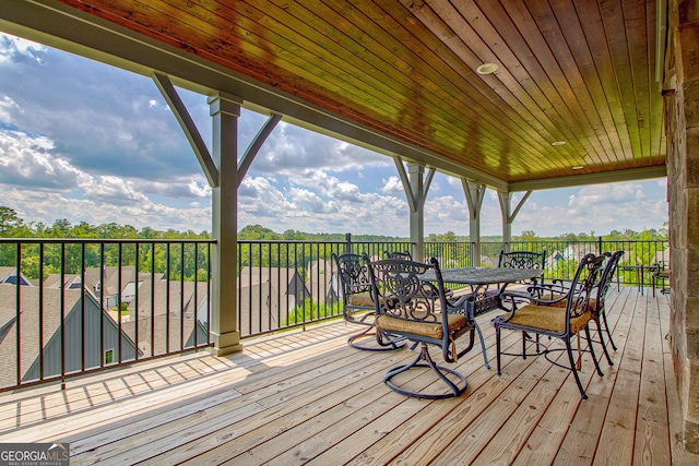 view of wooden terrace