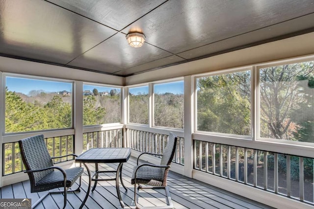 view of sunroom / solarium