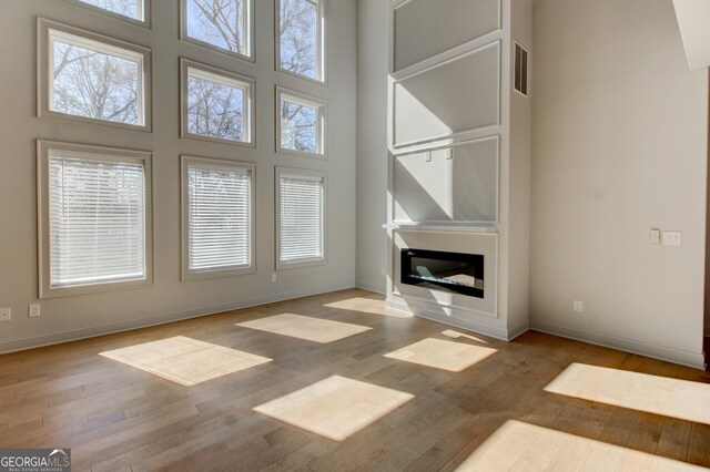 living room with hardwood / wood-style flooring