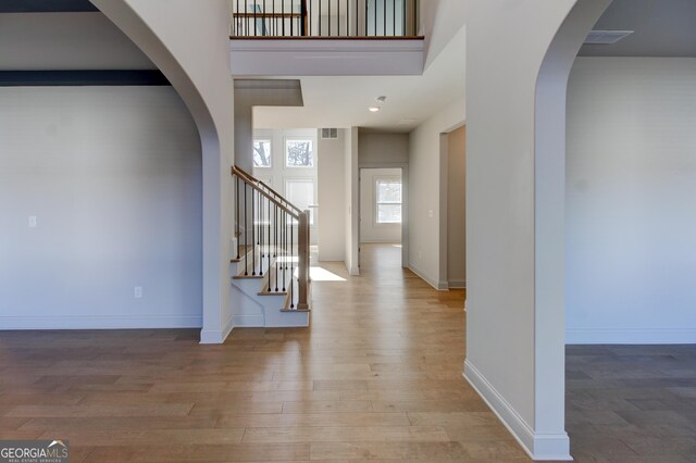 office featuring hardwood / wood-style flooring