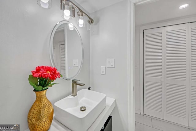 bathroom with vanity