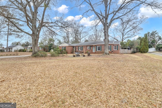 view of single story home