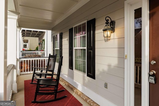 balcony with covered porch