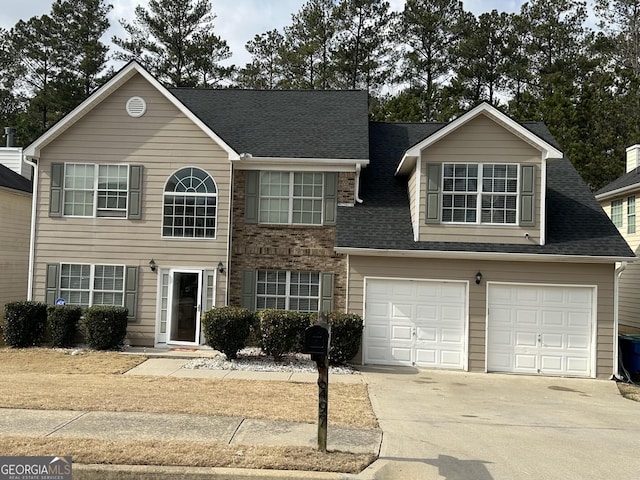 view of front of house featuring a garage