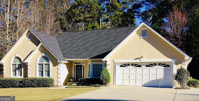 view of front facade featuring a garage