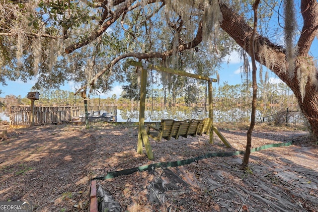 64 Lake No No Rd, Midway, GA 31320 - view of yard featuring a water view