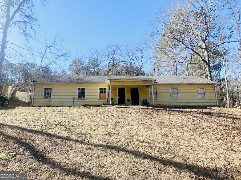 view of rear view of property