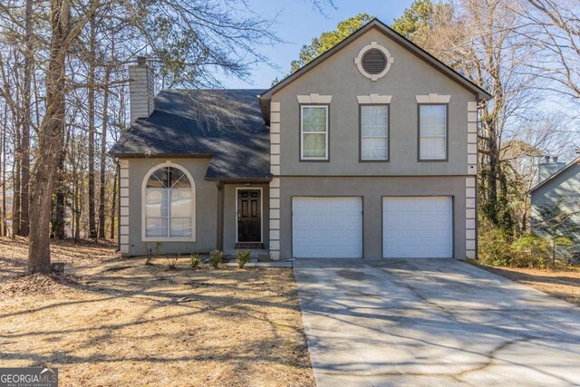 front facade featuring a garage