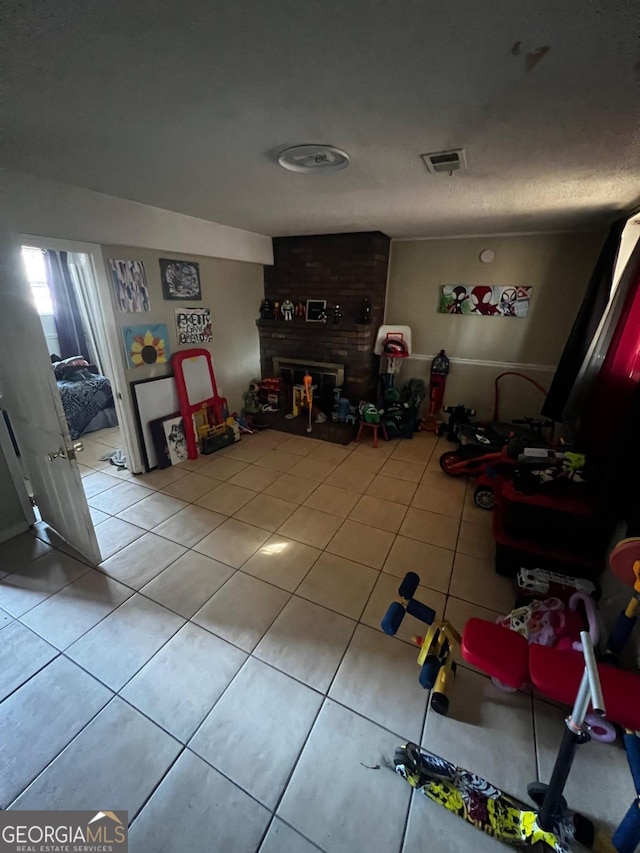 interior space with light tile patterned flooring