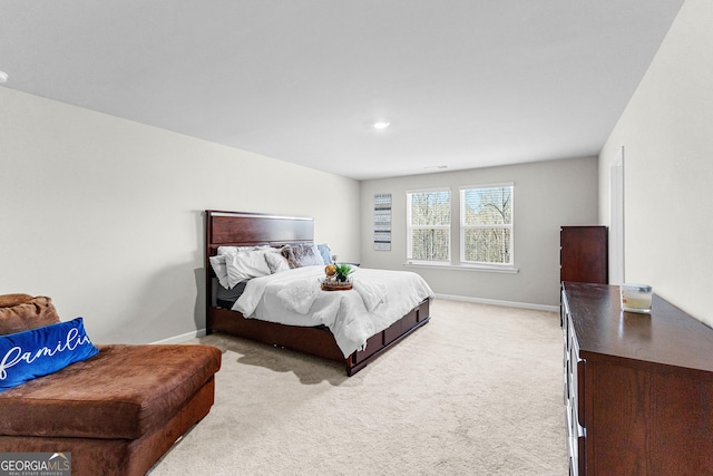 view of carpeted bedroom