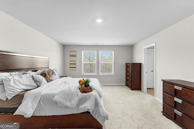 view of carpeted bedroom