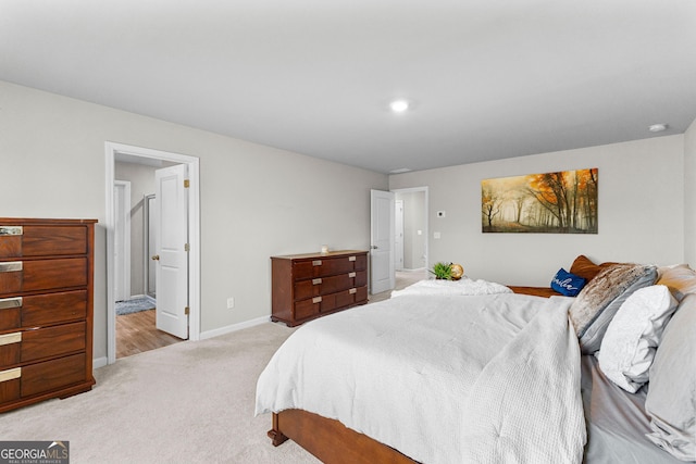 view of carpeted bedroom