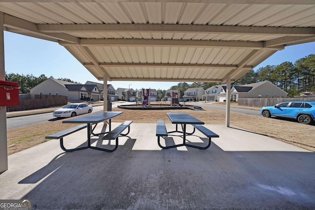 view of community featuring a playground