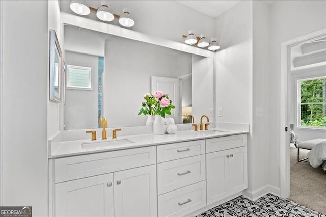 bathroom with vanity