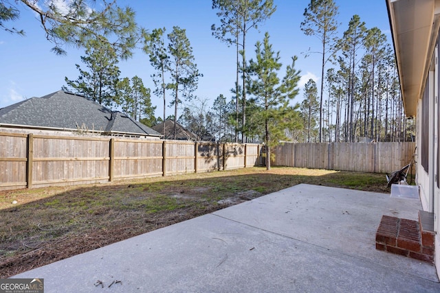 view of yard featuring a patio