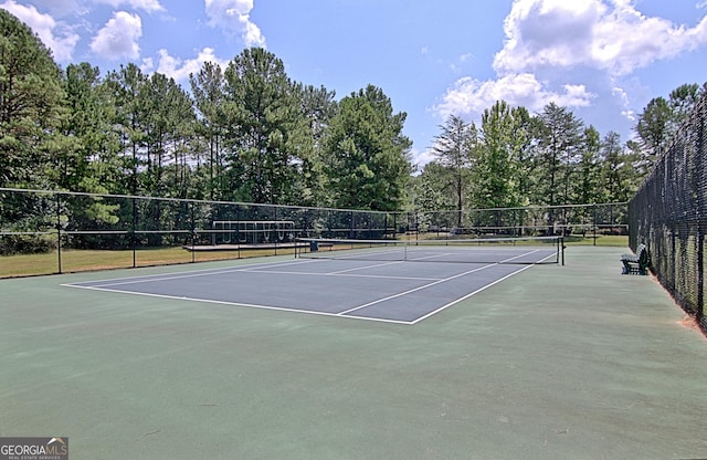 view of tennis court