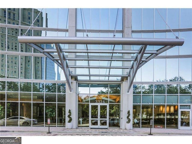 view of exterior entry with french doors