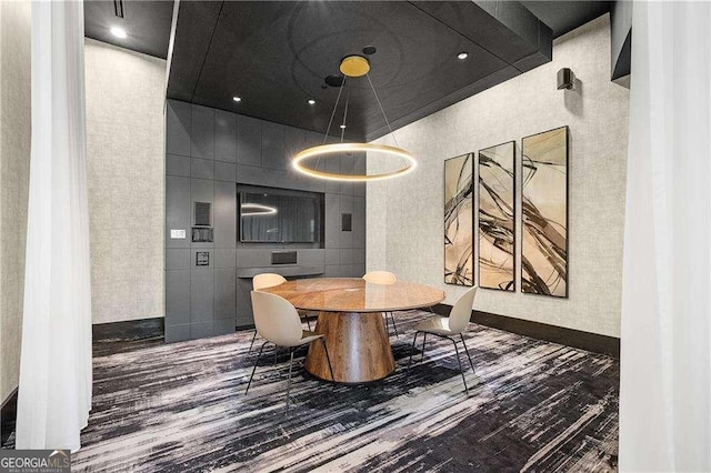 dining room featuring wood-type flooring