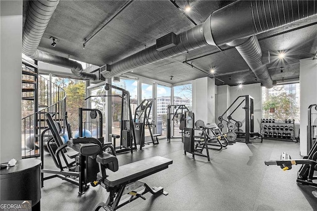 view of workout area