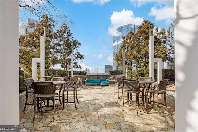 view of patio / terrace featuring outdoor lounge area