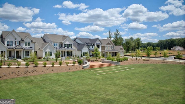 view of home's community with a yard and a residential view