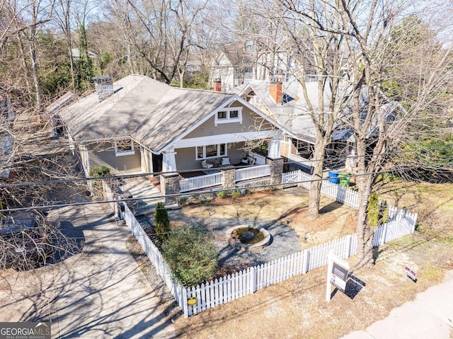 birds eye view of property