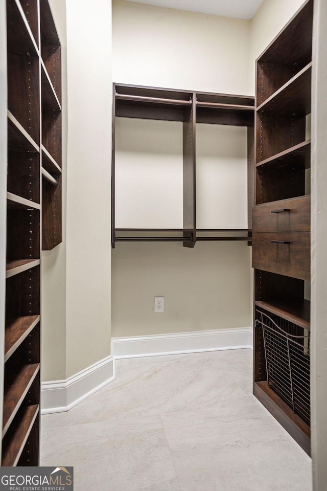 view of walk in closet