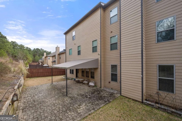 back of house featuring a patio