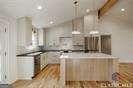 kitchen with beam ceiling