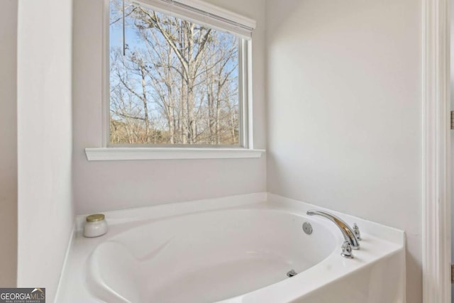 bathroom featuring a bathing tub