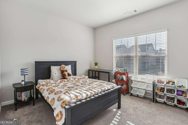 view of carpeted bedroom