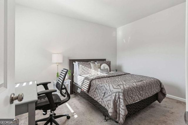 bedroom with carpet floors