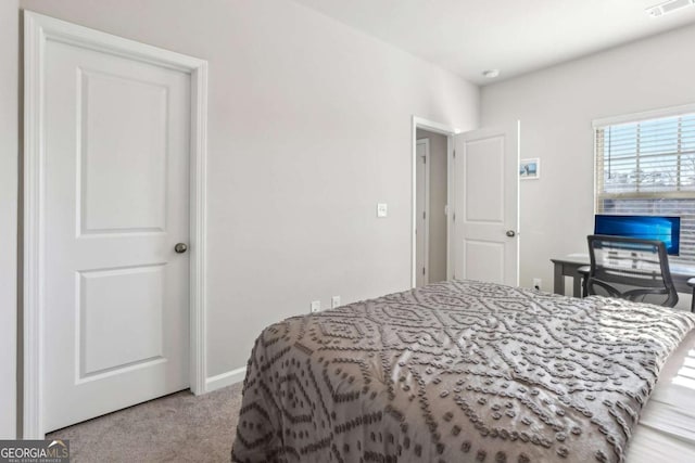 view of carpeted bedroom