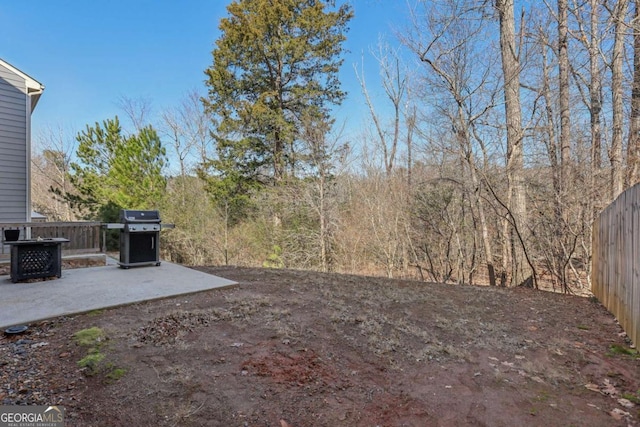 view of yard featuring a patio area